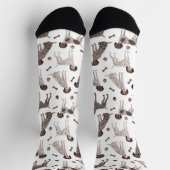 Duitse Shorthaired Pointer Dog Bone en Paw Print Sokken (Top)