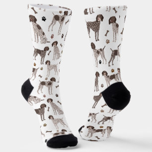 Duitse Shorthaired Pointer Dog Bone en Paw Print Sokken
