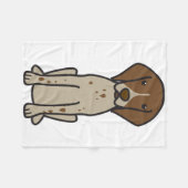 Duitse Shorthaired Pointer Dog Cartoon Fleece Deken (Voorkant (Horizontaal))