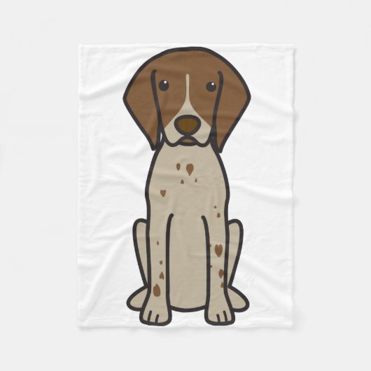 Duitse Shorthaired Pointer Dog Cartoon Fleece Deken (Voorkant)