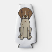 Duitse Shorthaired Pointer Dog Cartoon Flesjeskoeler (Voorkant)