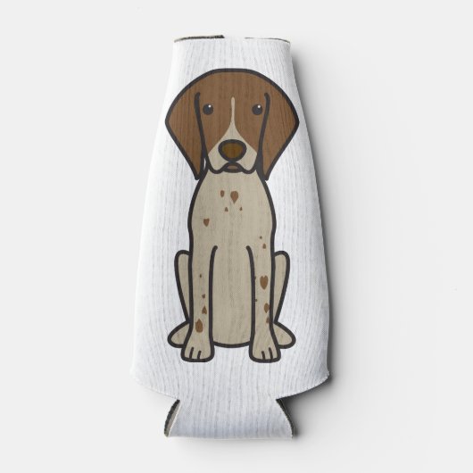 Duitse Shorthaired Pointer Dog Cartoon Flesjeskoeler (Voorkant)