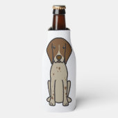 Duitse Shorthaired Pointer Dog Cartoon Flesjeskoeler (Fles Voorkant)