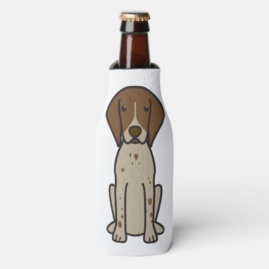 Duitse Shorthaired Pointer Dog Cartoon Flesjeskoeler (Fles Voorkant)