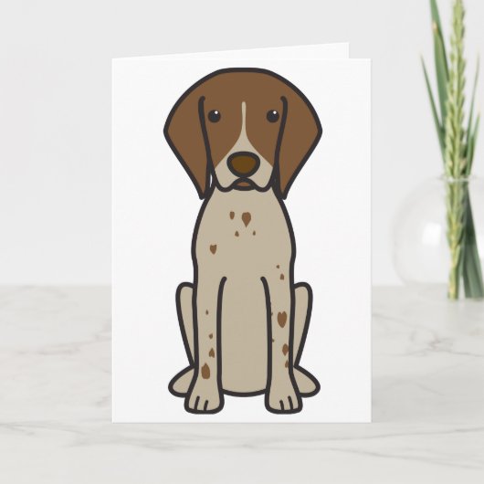 Duitse Shorthaired Pointer Dog Cartoon Kaart (Voorkant)