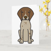 Duitse Shorthaired Pointer Dog Cartoon Kaart (Gele Bloem)