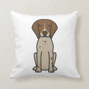 Duitse Shorthaired Pointer Dog Cartoon Kussen
