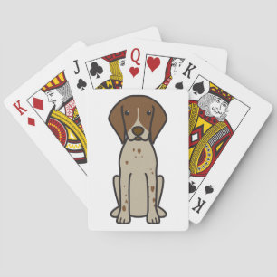 Duitse Shorthaired Pointer Dog Cartoon Pokerkaarten