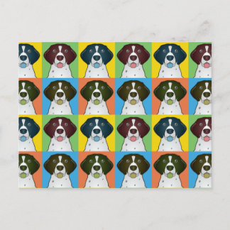 Duitse Shorthaired Pointer Dog Cartoon Pop-Art Briefkaart