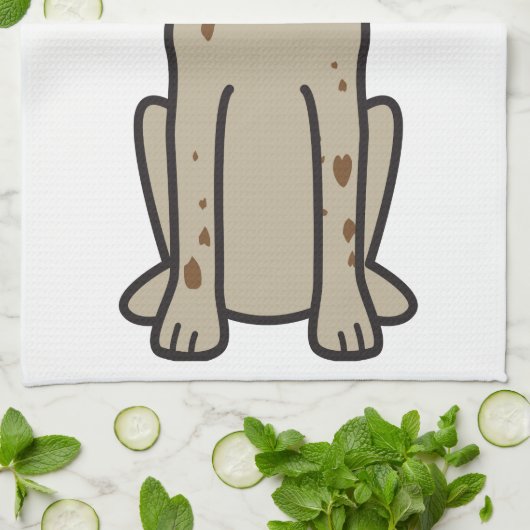 Duitse Shorthaired Pointer Dog Cartoon Theedoek (Gevouwen)