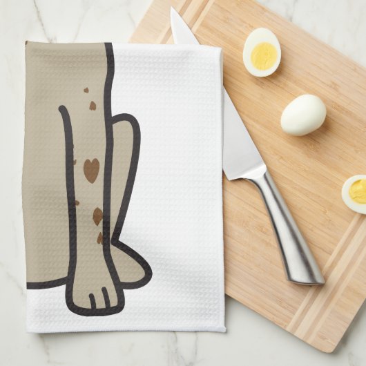 Duitse Shorthaired Pointer Dog Cartoon Theedoek (Quarter Fold)