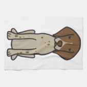 Duitse Shorthaired Pointer Dog Cartoon Theedoek (Horizontaal)