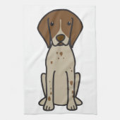 Duitse Shorthaired Pointer Dog Cartoon Theedoek (Verticaal)