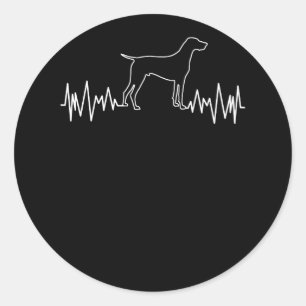 Duitse Shorthaired Pointer Dog hartslag Ronde Sticker
