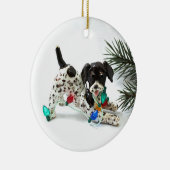 Duitse Shorthaired Pointer Dog kerstversiering Keramisch Ornament (Rechts)