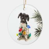 Duitse Shorthaired Pointer Dog kerstversiering Keramisch Ornament (Links)