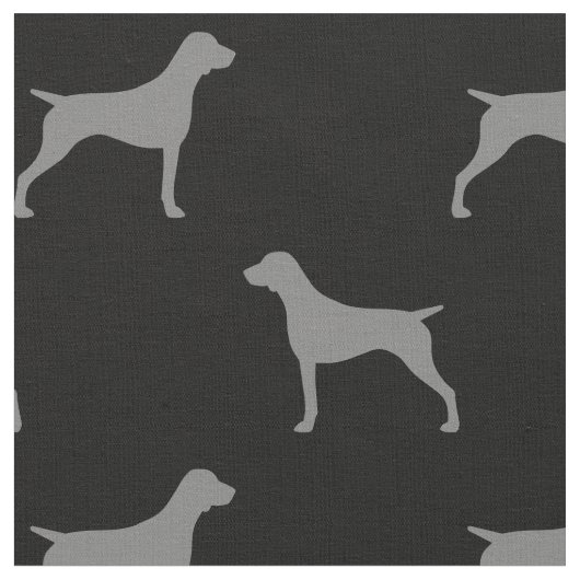 Duitse Shorthaired Pointer Dog Silhouettes Stof (Close Up)