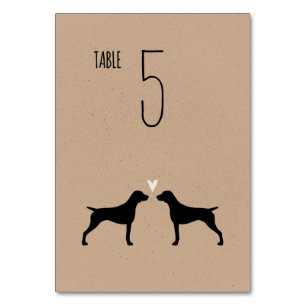 Duitse Shorthaired Pointer Dog Silhouettes Wedding Kaart