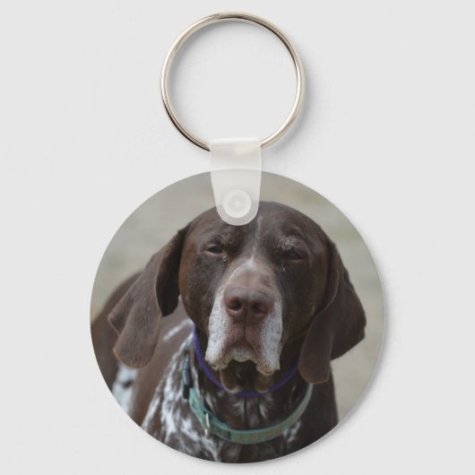 Duitse Shorthaired Pointer Dog Sleutelhanger (Voorkant)