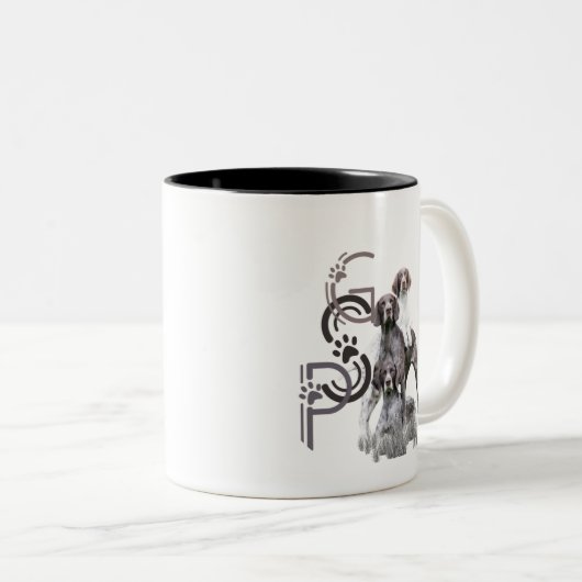 Duitse Shorthaired Pointer Dog Two-Tone Coffee Mok (Voorkant rechts)