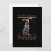 Duitse Shorthaired Pointer Dog Ugly Sweater Christ Kaart (Voorkant / Achterkant)
