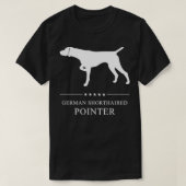 Duitse Shorthaired Pointer Dog White Silhouette Pu T-shirt (Design voorkant)