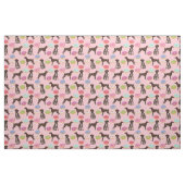 Duitse Shorthaired Pointer donuteert roze Stof (Fat Quarter)