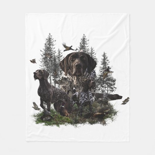 Duitse Shorthaired Pointer Fleece Deken (Voorkant)