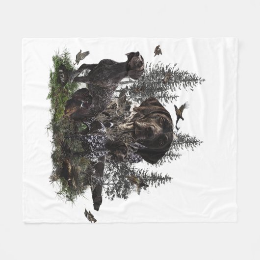 Duitse Shorthaired Pointer Fleece Deken (Voorkant (Horizontaal))
