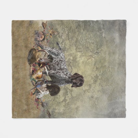 Duitse Shorthaired Pointer Fleece Deken (Voorkant (Horizontaal))