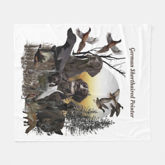 Duitse Shorthaired Pointer Fleece Deken (Voorkant (Horizontaal))