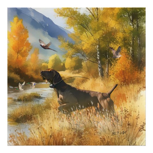 Duitse Shorthaired Pointer Foto Afdruk (Voorkant)