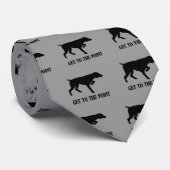 Duitse Shorthaired Pointer "Ga naar het punt" Stropdas (Opgerold)