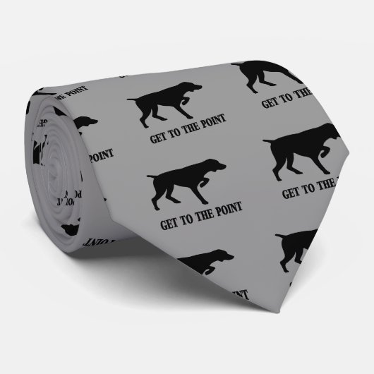 Duitse Shorthaired Pointer "Ga naar het punt" Stropdas (Opgerold)