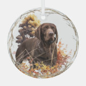 Duitse shorthaired pointer glas ornament (Voorkant)