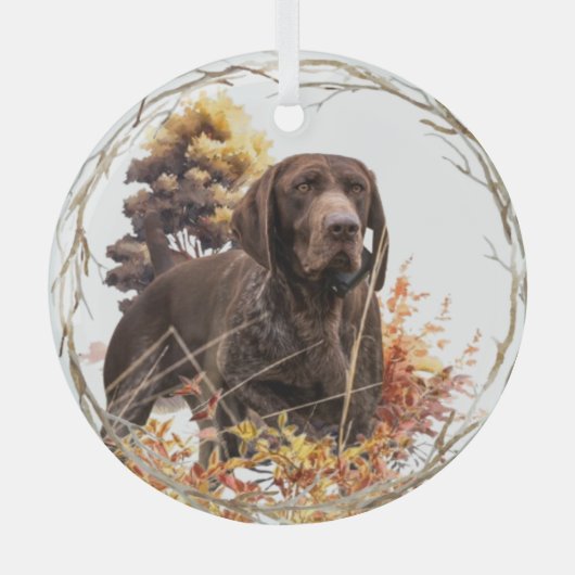 Duitse shorthaired pointer glas ornament (Voorkant)