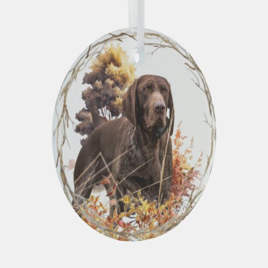 Duitse shorthaired pointer glas ornament (Voorkant Rechts)