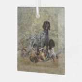 Duitse Shorthaired Pointer Glas Ornament (Voorkant links)