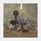 Duitse Shorthaired Pointer Glas Ornament (Achterkant)