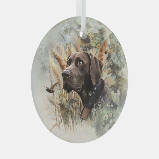 Duitse Shorthaired Pointer Glas Ornament (Voorkant Rechts)