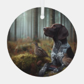 Duitse Shorthaired Pointer Glas Ornament (Achterkant)