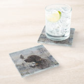 Duitse Shorthaired Pointer Glazen Onderzetter (Schuin)