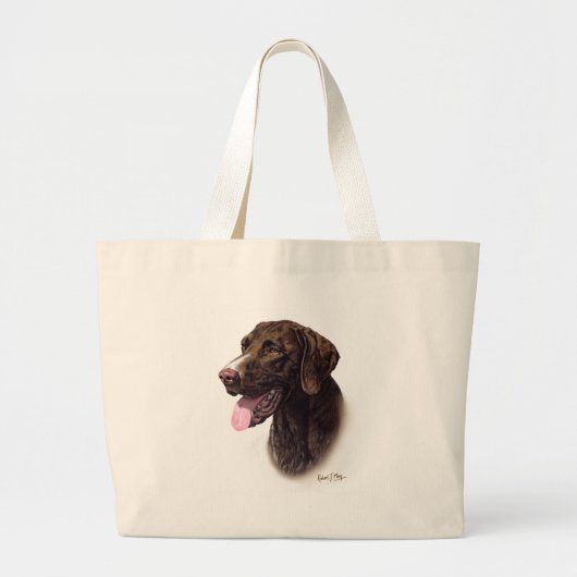 Duitse Shorthaired Pointer Grote Tote Bag (Voorkant)