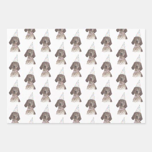 Duitse Shorthaired Pointer GSP Dog Waterverf Art Inpakpapier Vel (Voorkant 2)