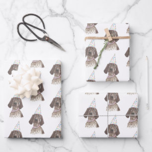 Duitse Shorthaired Pointer GSP Dog Waterverf Art Inpakpapier Vel