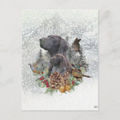 Duitse Shorthaired Pointer in de winter Briefkaart (Voorkant)