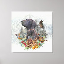 Duitse Shorthaired Pointer in de winter