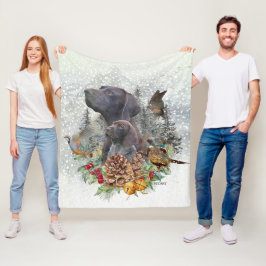 Duitse Shorthaired Pointer in de winter Fleece Deken