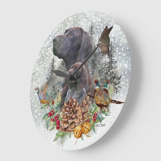 Duitse Shorthaired Pointer in de winter Grote Klok (Hoek)