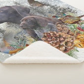 Duitse Shorthaired Pointer in de winter Sherpa Deken (3/4)